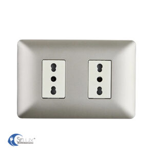 Enchufe doble bipaso champagne 10 16a 250v Stanford